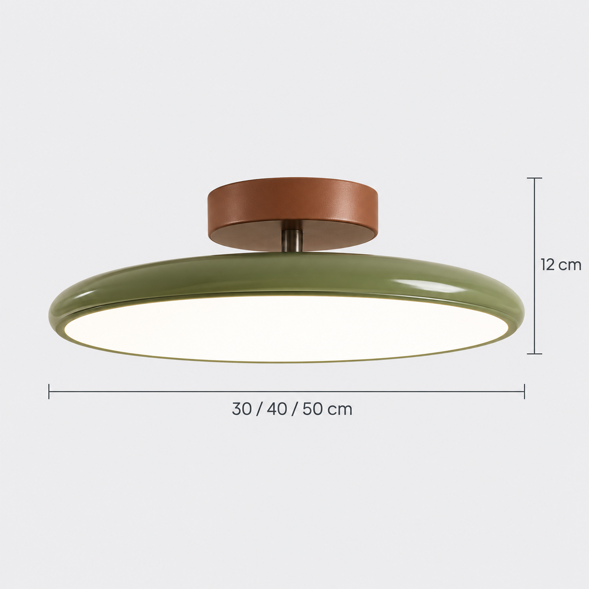 Semi flush ceiling light diameter options 30, 40 and 50 cm, height 12 cm