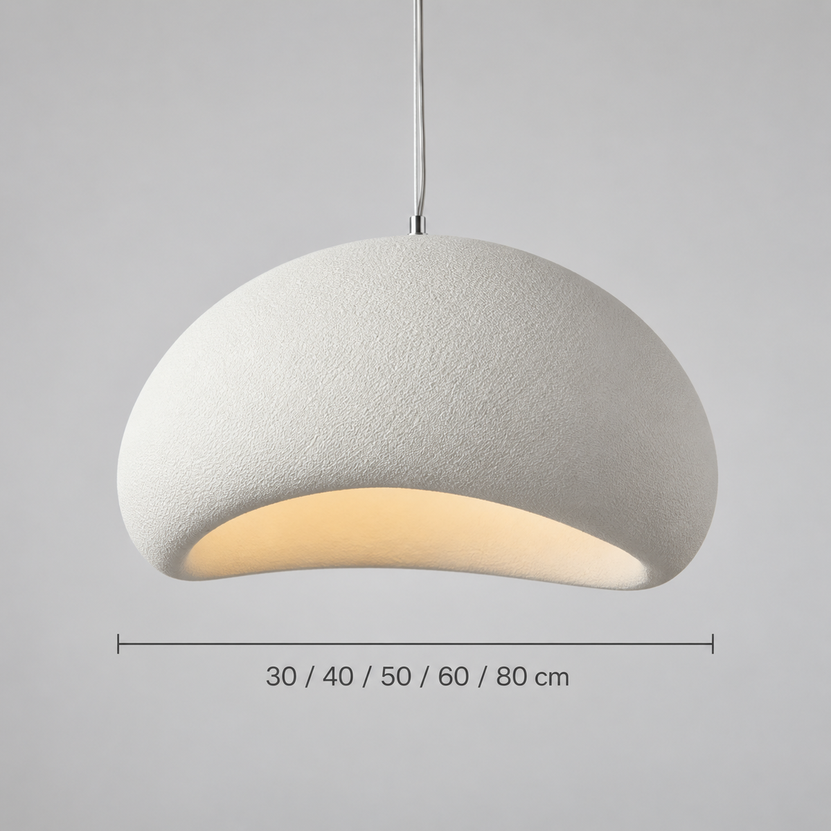 Sculptural mushroom pendant — diameter options30/40/50/60/80cm