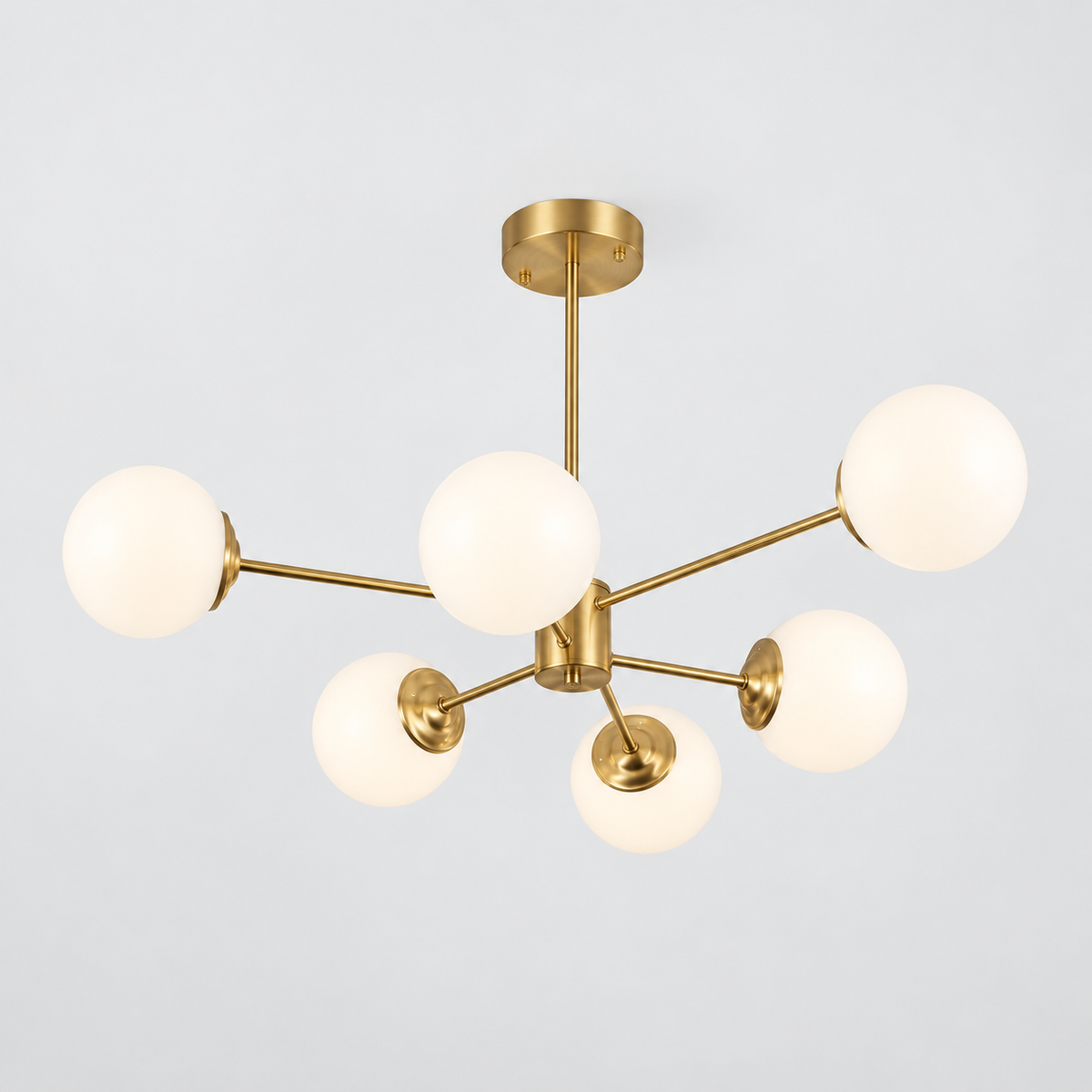 Opal glass globe chandelier — original product photograph 16