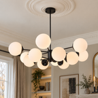 Opal glass globe chandelier — original product photograph 23
