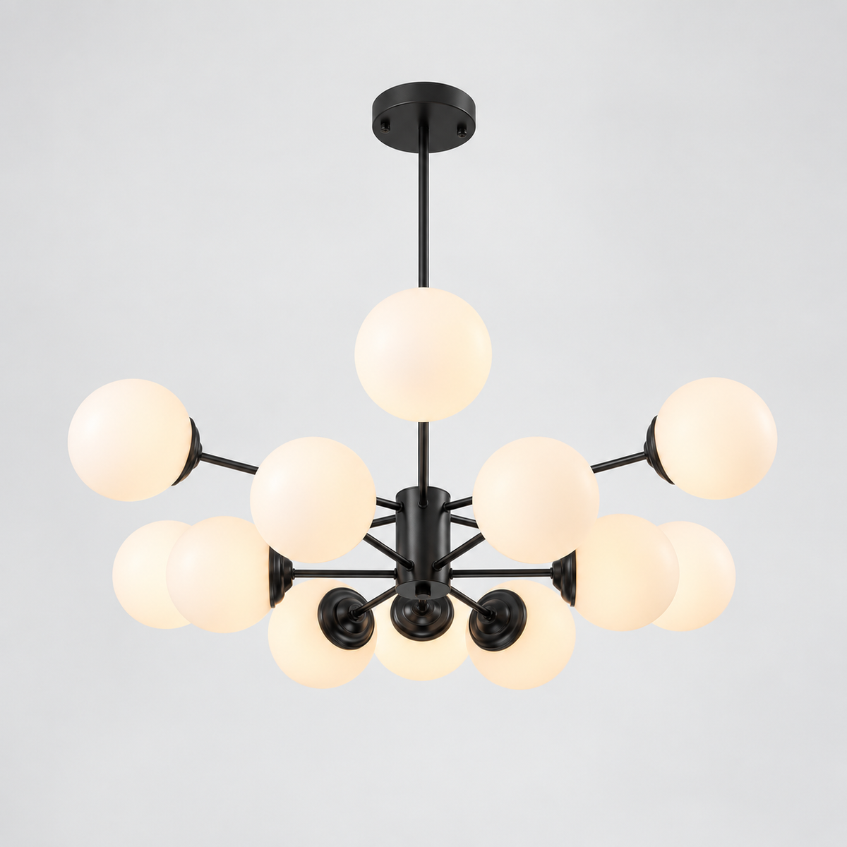 Opal glass globe chandelier — original product photograph 29