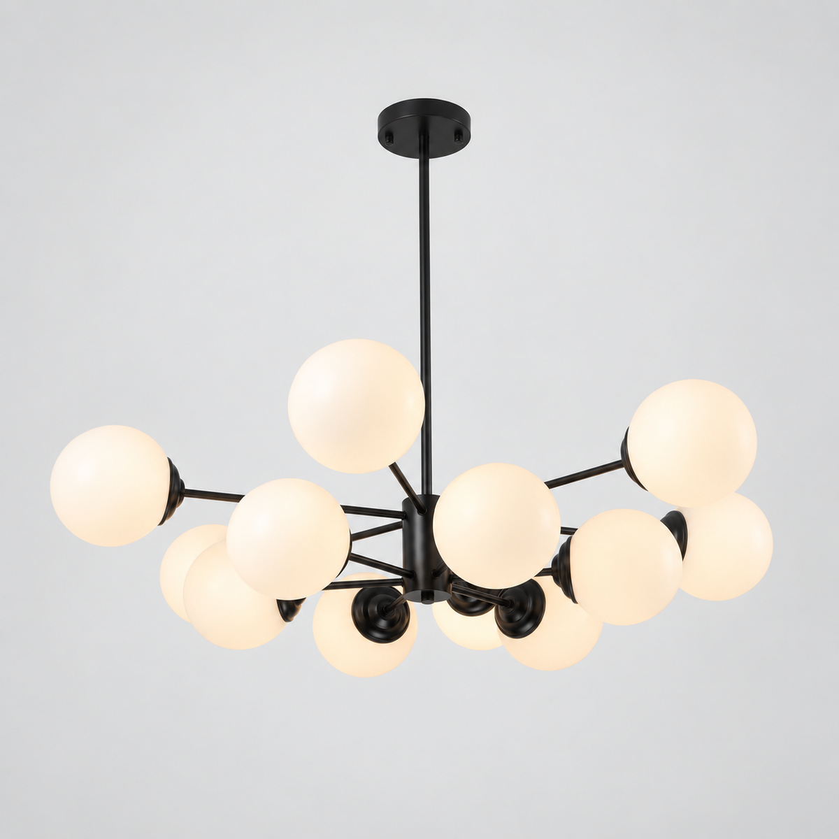 Opal glass globe chandelier — original product photograph 31