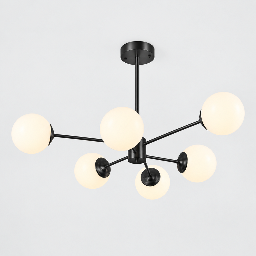 Opal glass globe chandelier — original product photograph 32