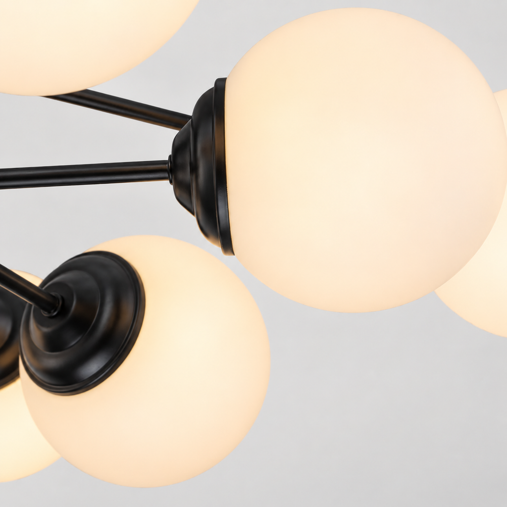 Opal glass globe chandelier — original product photograph 37