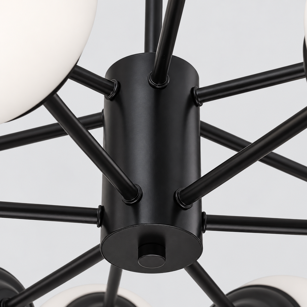 Opal glass globe chandelier — original product photograph 38