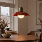 Curved metal pendant light, original gallery photograph 03
