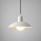 Curved metal pendant light, original gallery photograph 05