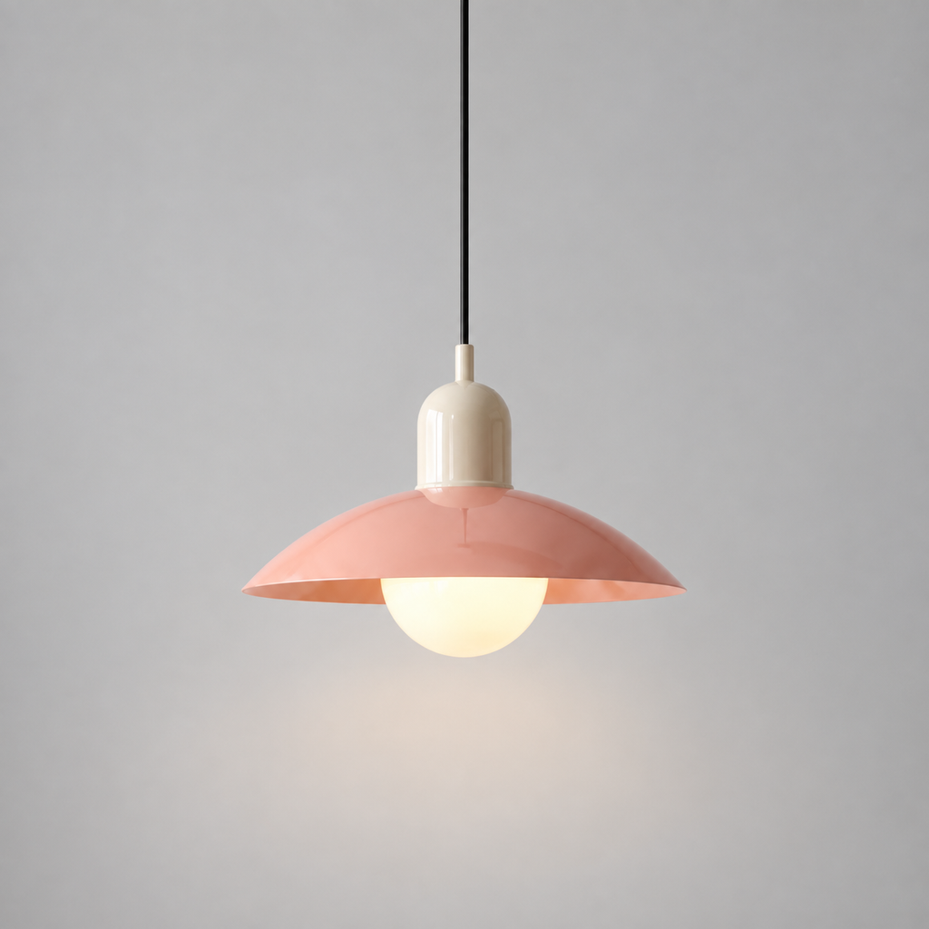 Curved metal pendant light, original gallery photograph 10