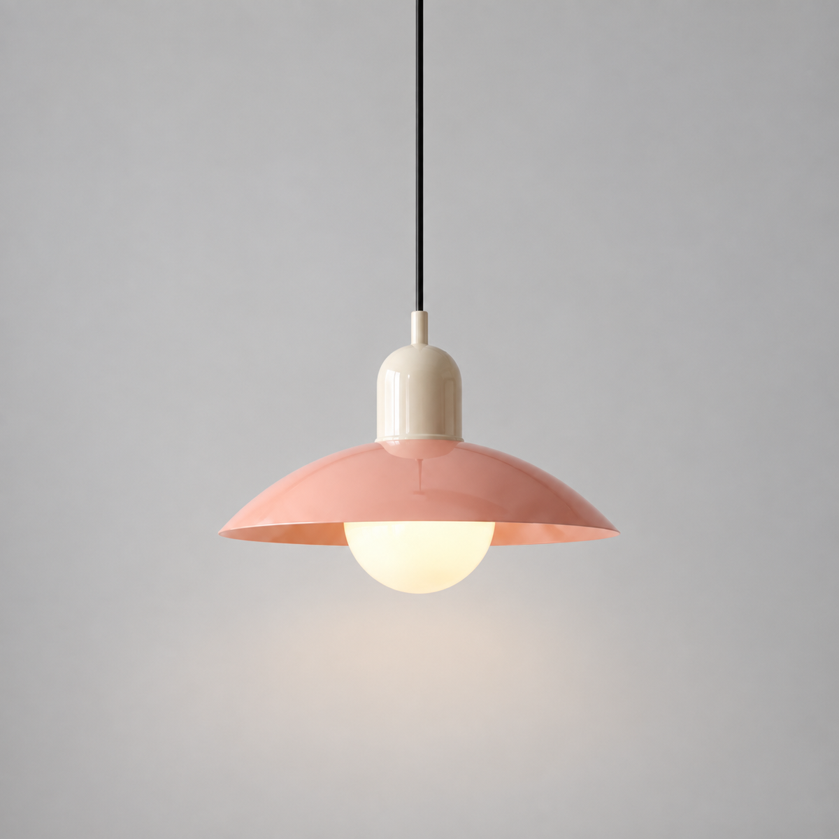 Curved metal pendant light, original gallery photograph 10