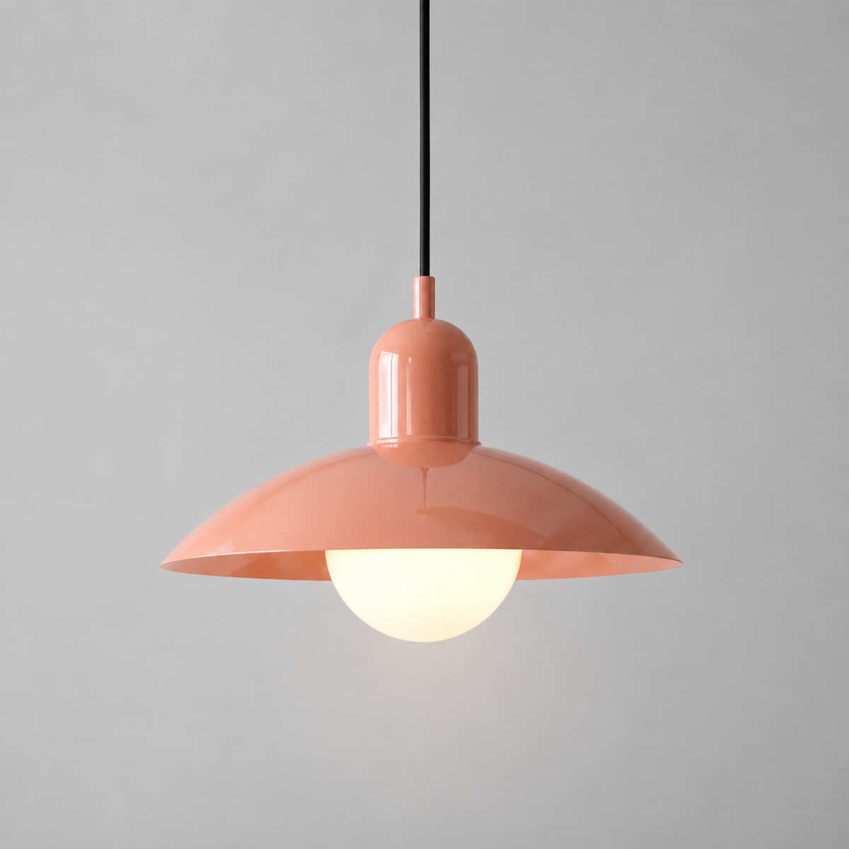 Curved metal pendant light, original gallery photograph 11