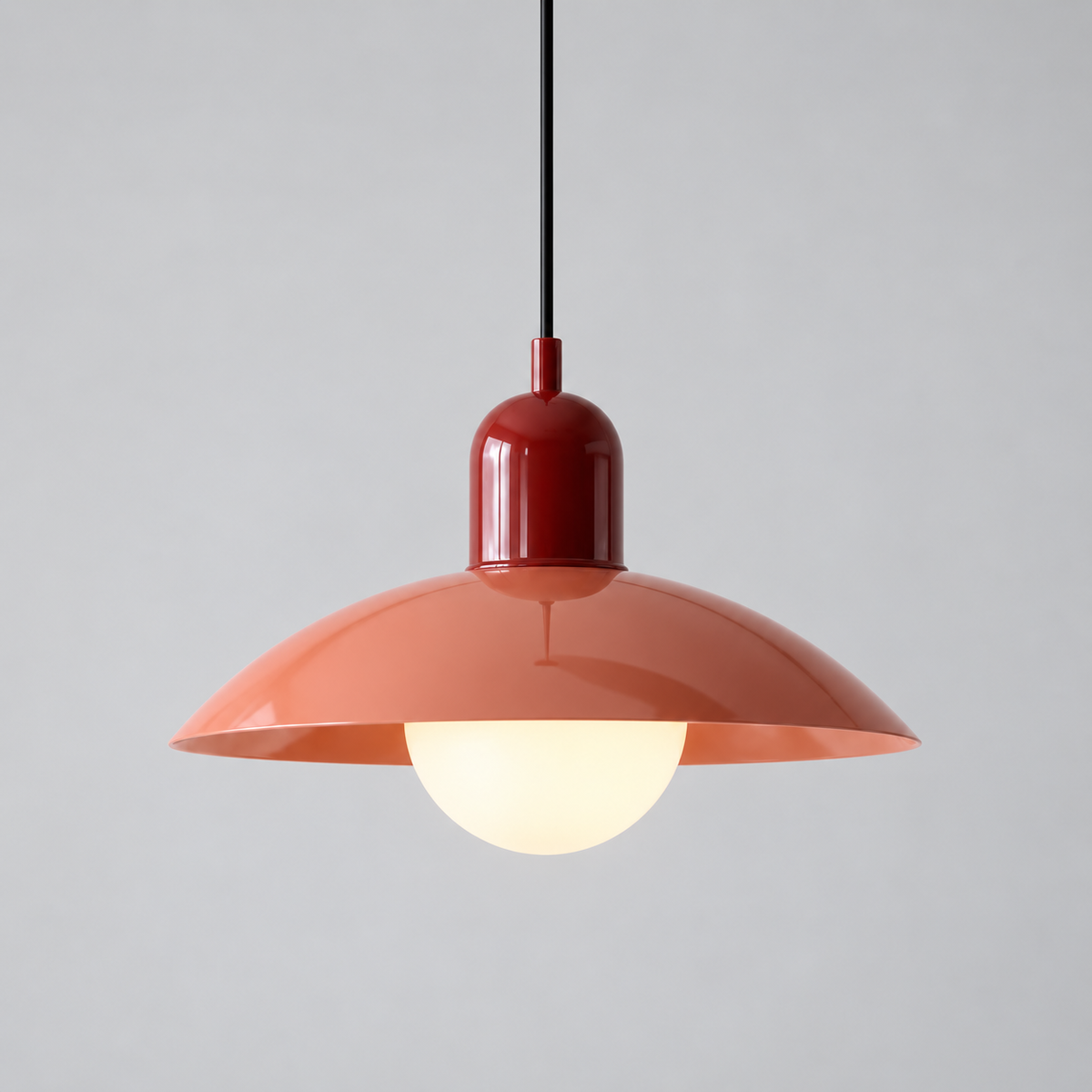 Curved metal pendant light, original gallery photograph 13