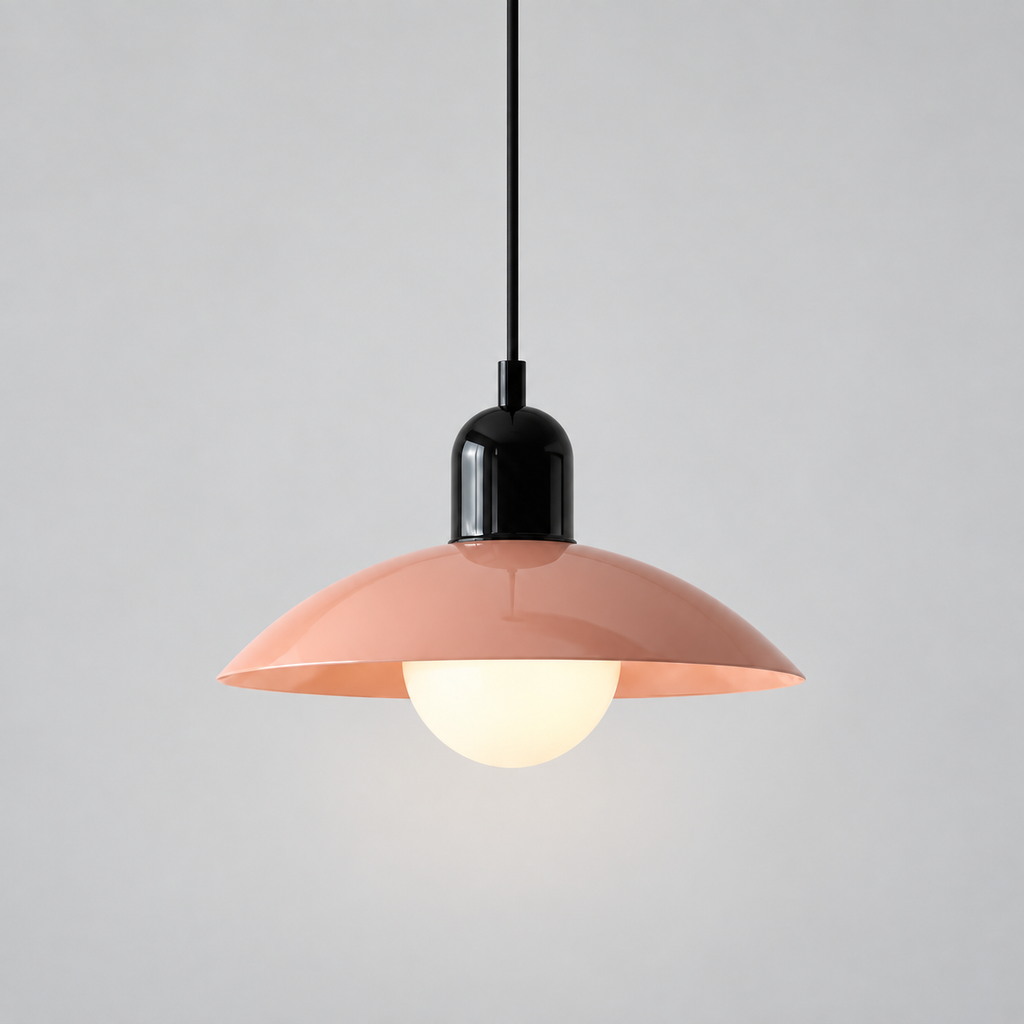 Curved metal pendant light, original gallery photograph 14