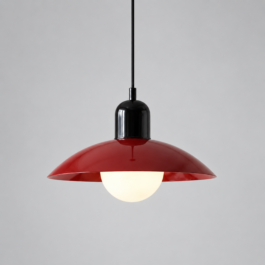 Curved metal pendant light, original gallery photograph 19