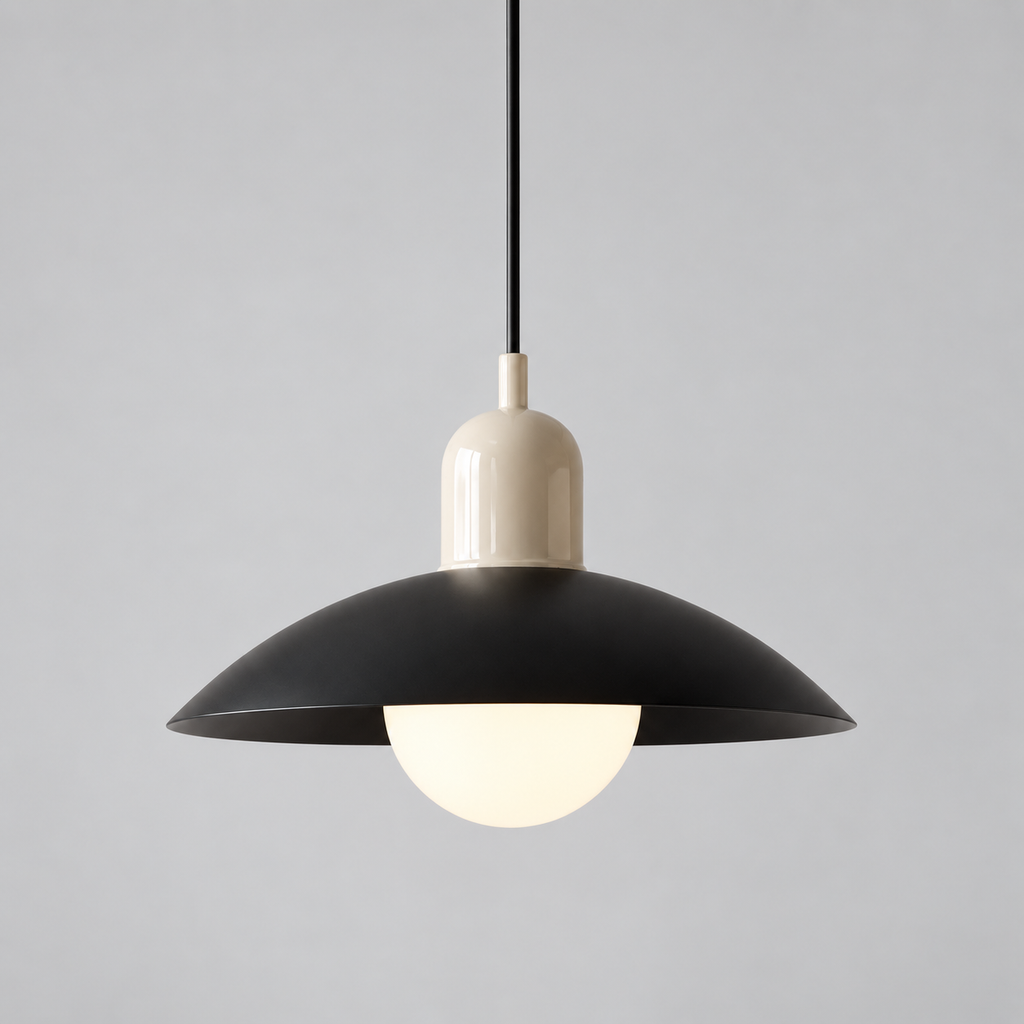 Curved metal pendant light, original gallery photograph 20