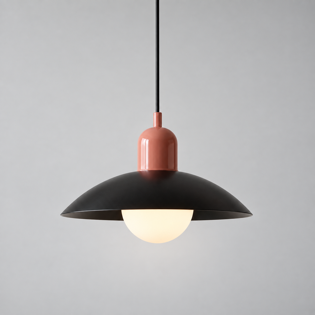 Curved metal pendant light, original gallery photograph 21
