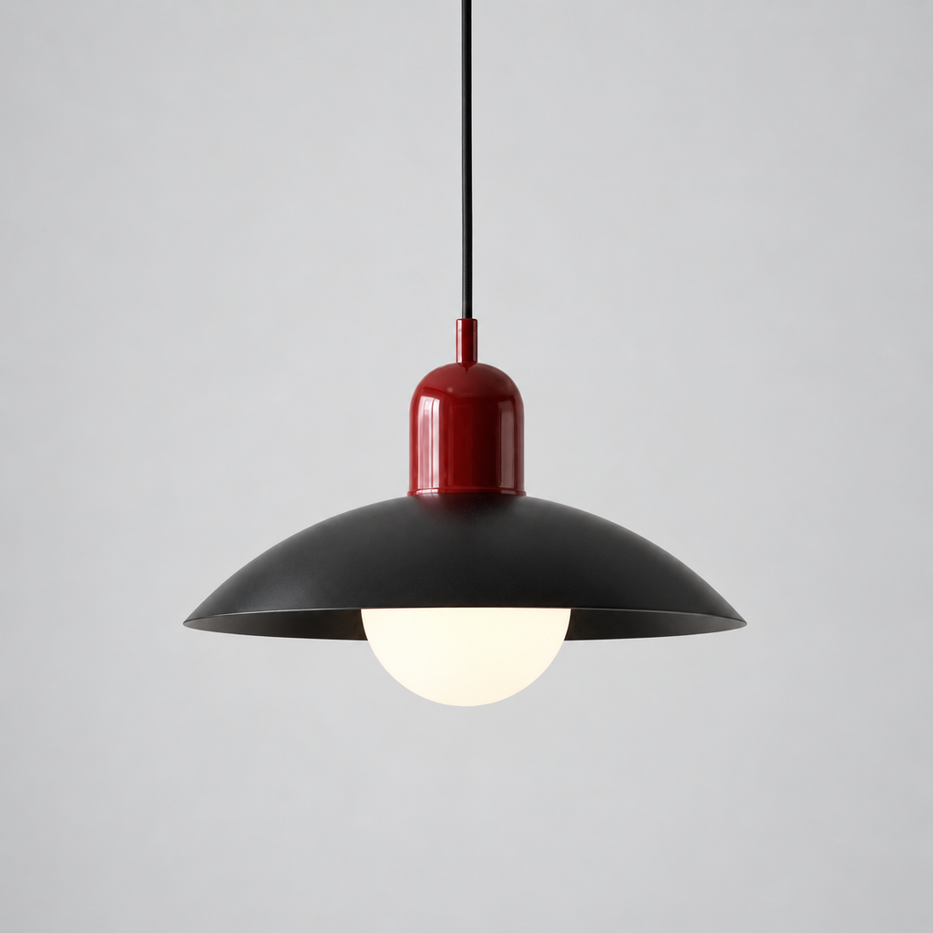 Curved metal pendant light, original gallery photograph 23