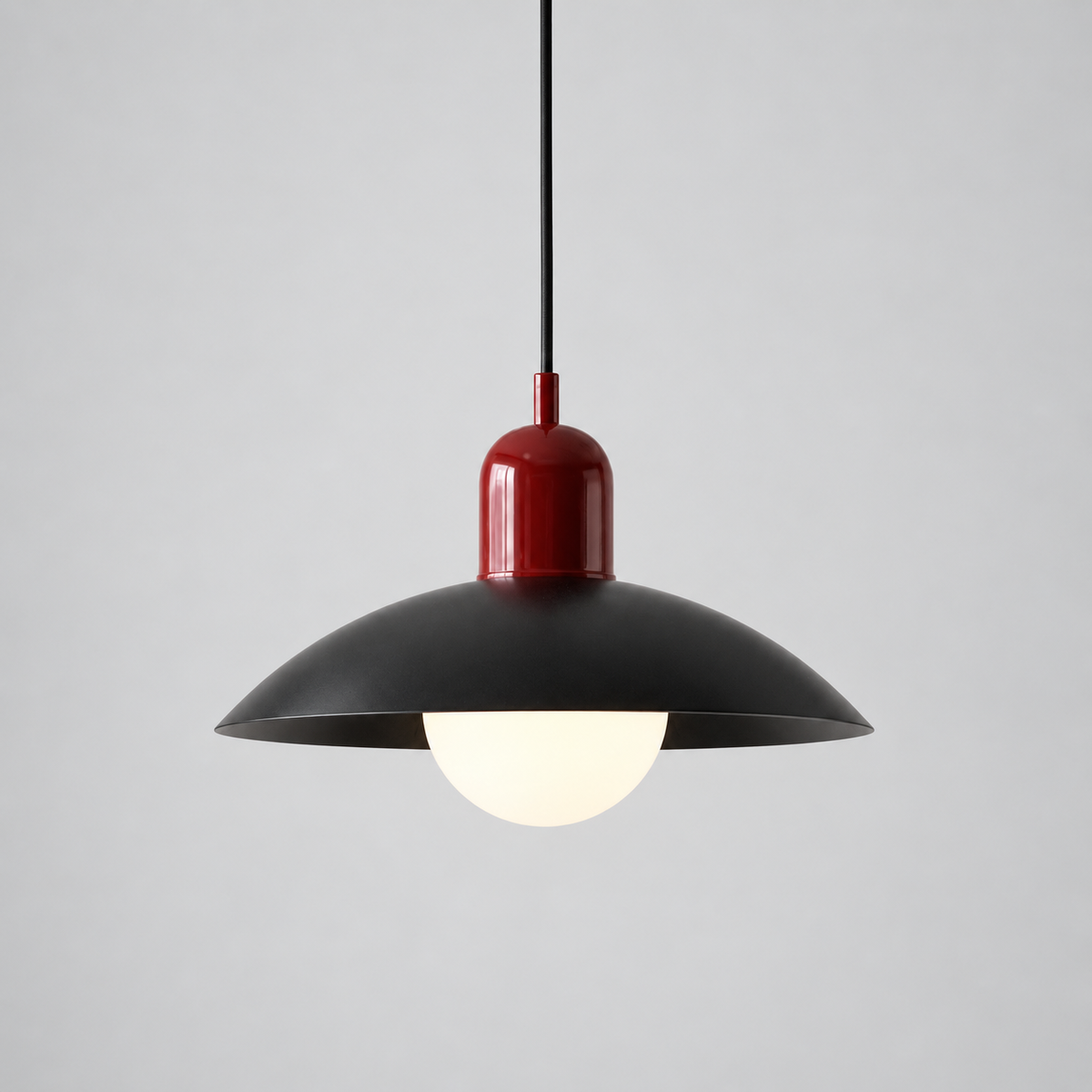 Curved metal pendant light, original gallery photograph 23