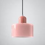 Pink glass pendant with Pink upper body