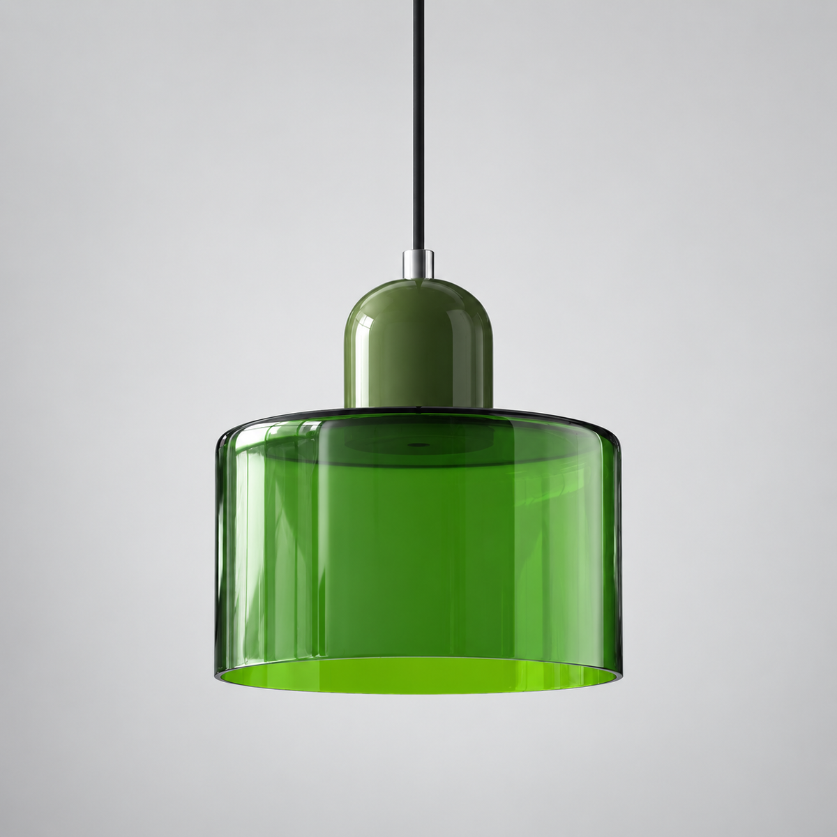 Green glass pendant with Green upper body