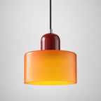 Orange glass pendant with Red upper body