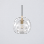 Clear double glass globe pendant photograph 03
