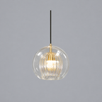 Clear double glass globe pendant photograph 05