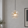 Clear double glass globe pendant photograph 06