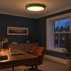 Double rim flush ceiling light, photo 05