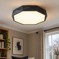 Grey faceted octagonal ceiling light, photo 01