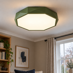 Green faceted octagonal ceiling light, photo 03