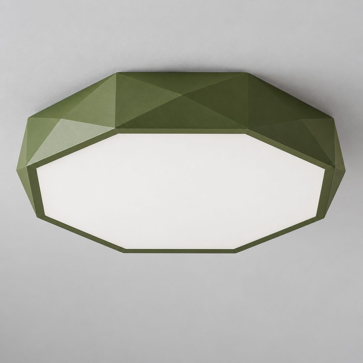 Green faceted octagonal ceiling light, photo 10