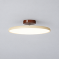 Beige ceiling light with tilting disc shade — photo 01