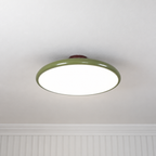 Green ceiling light with tilting disc shade — photo 08