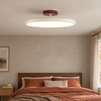 Beige ceiling light with tilting disc shade — photo 10