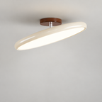 Beige ceiling light with tilting disc shade — photo 11