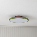 Green ceiling light with tilting disc shade — photo 17