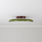 Green ceiling light with tilting disc shade — photo 22