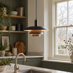 Layered metal pendant light – gallery photograph 03