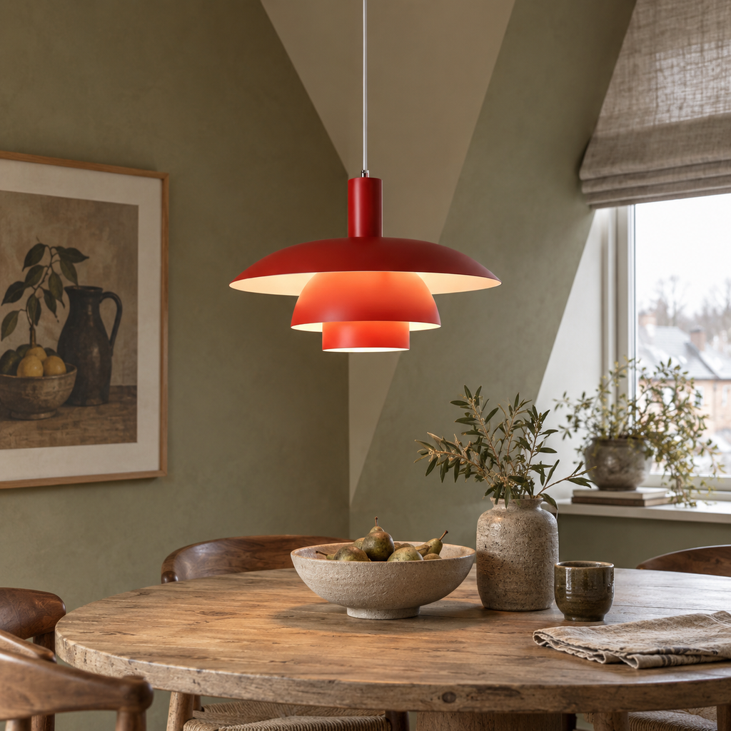 Layered metal pendant light – gallery photograph 05