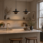 Layered metal pendant light – gallery photograph 09