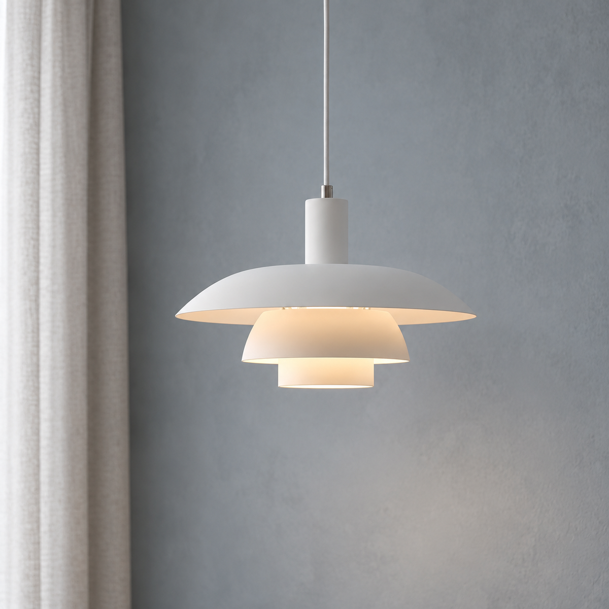 Layered metal pendant light – gallery photograph 11
