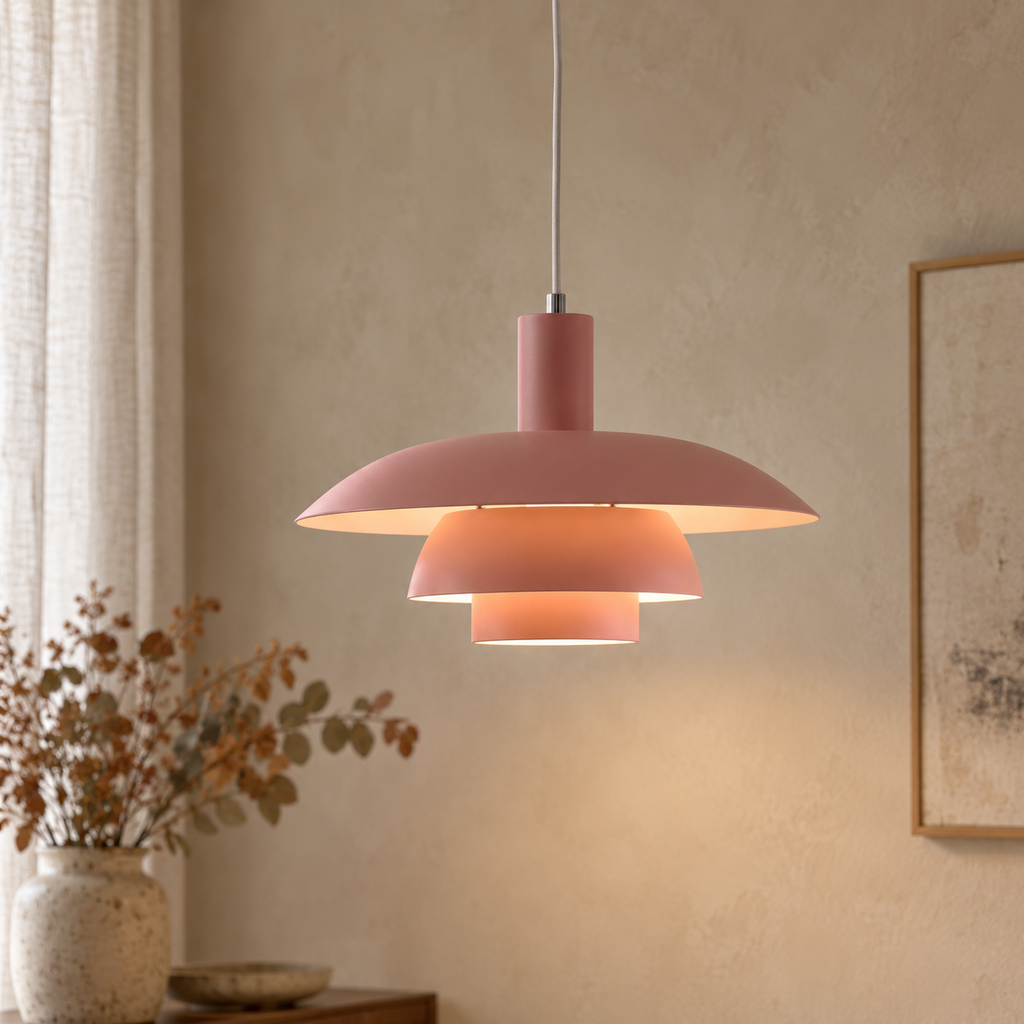 Layered metal pendant light – gallery photograph 12