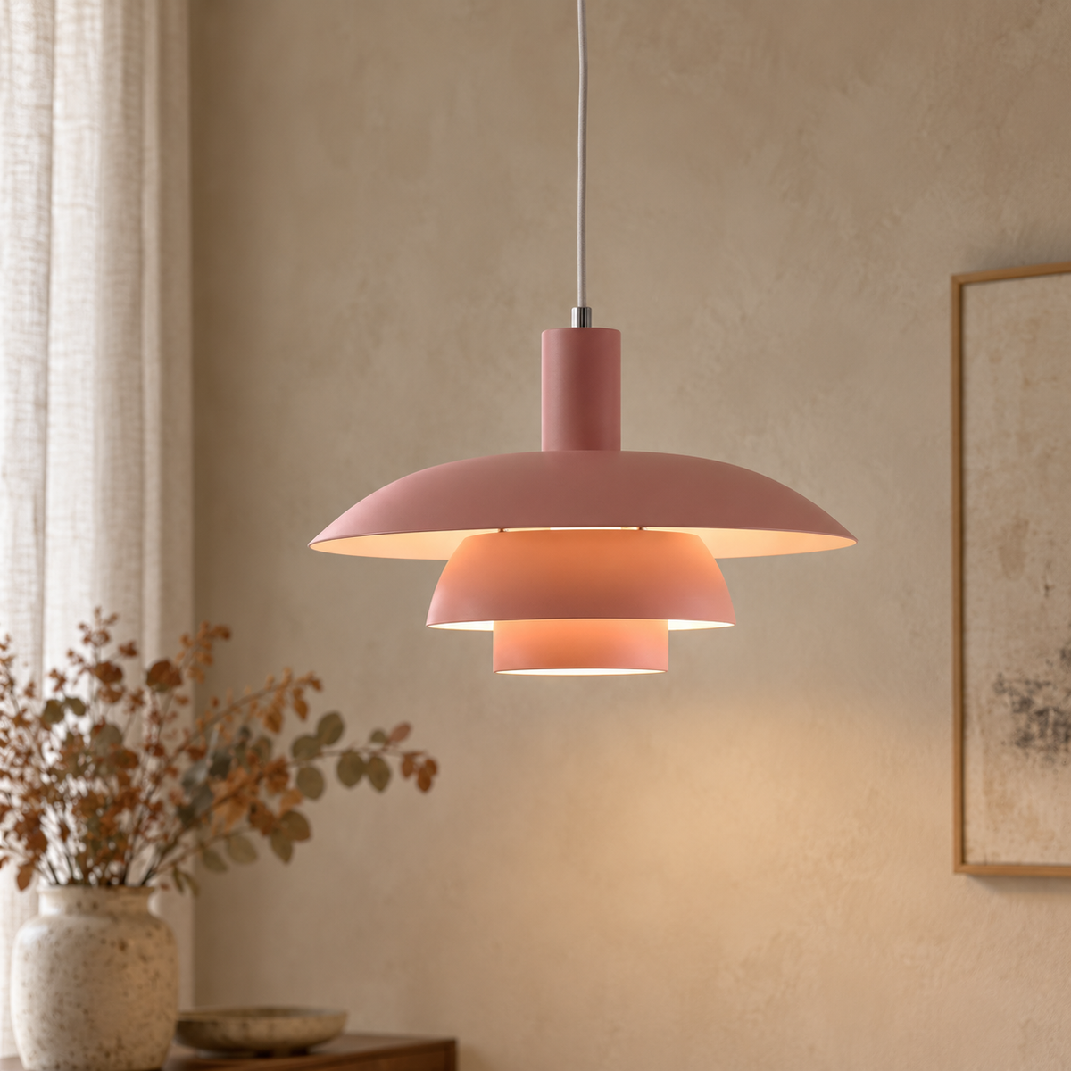 Layered metal pendant light – gallery photograph 12