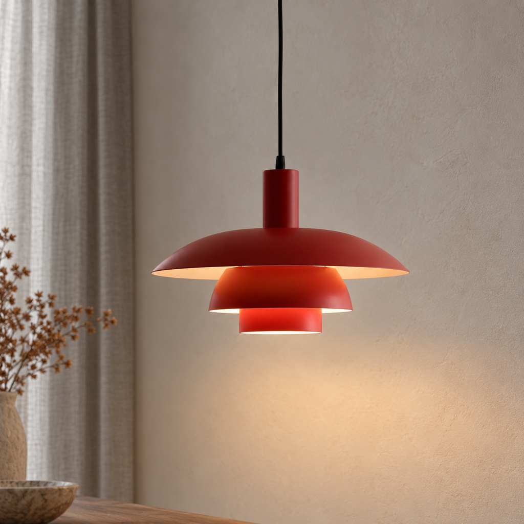 Layered metal pendant light – gallery photograph 13