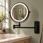 Black LED wall mirror photograph 01