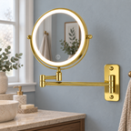 Gold LED wall mirror photograph 02