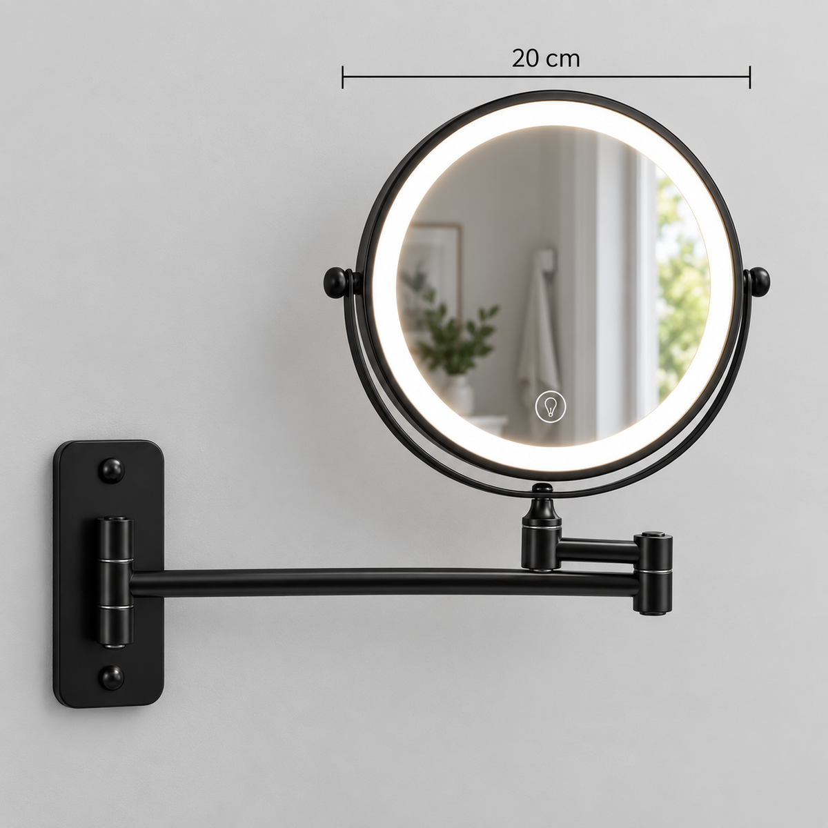 LED wall mirror20cm diameter
