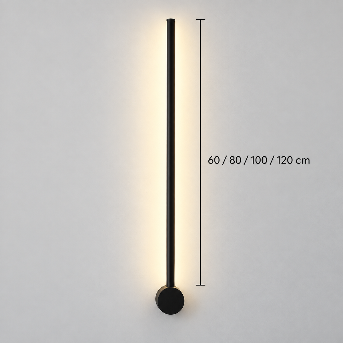 Linear wall light lengths: 60, 80, 100 or 120 cm