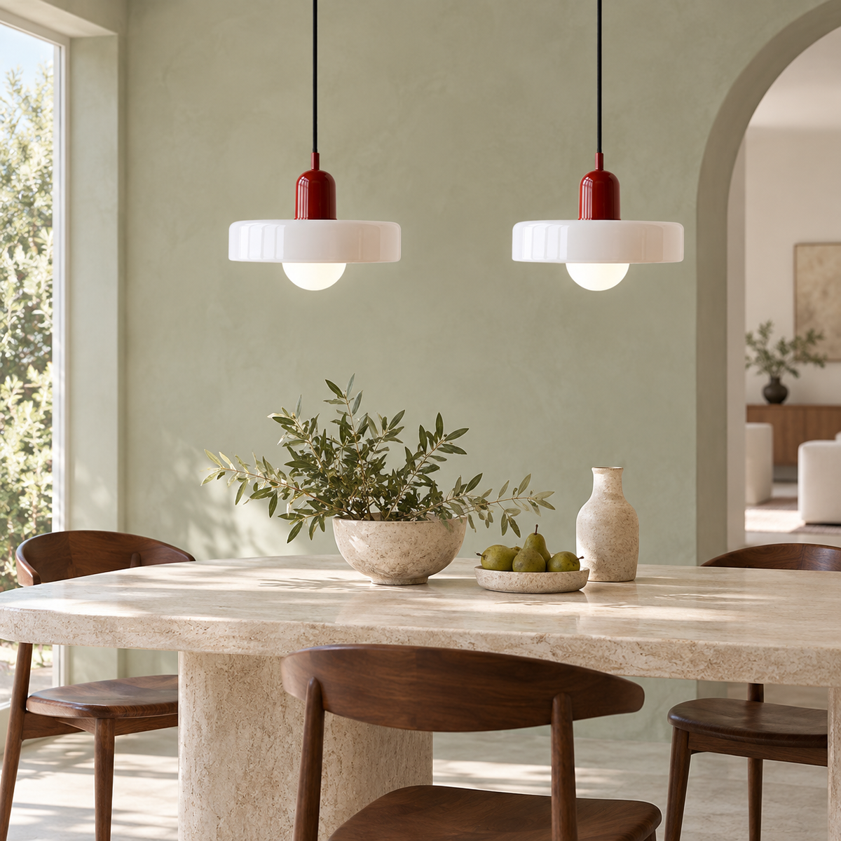 Layered glass pendant light — gallery view 7
