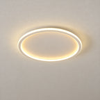 12 · Round flush ceiling light, white frame, warm-white light, product close-up